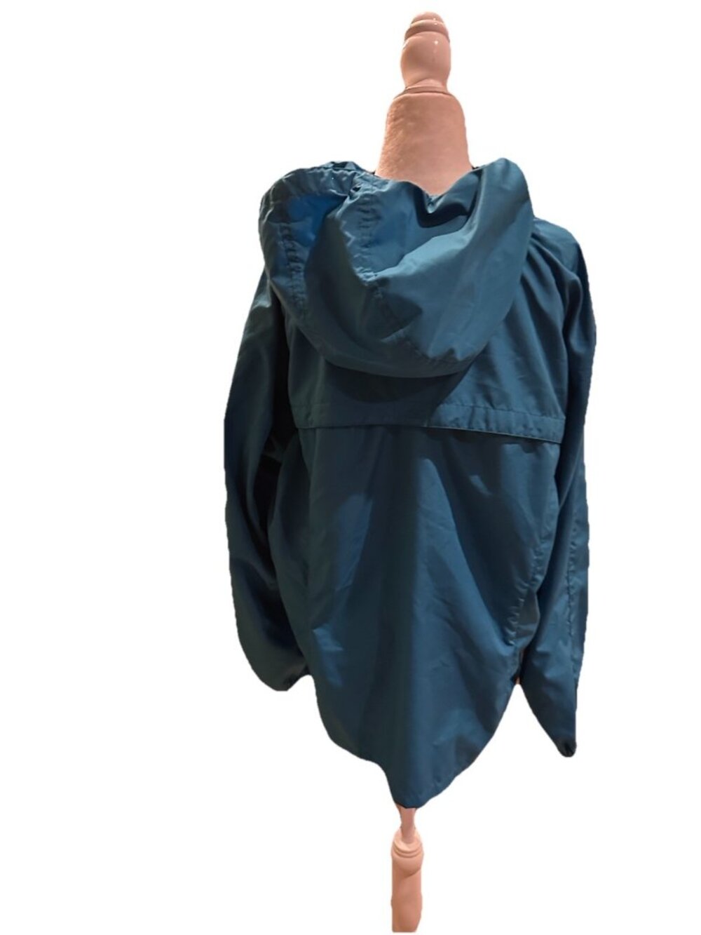 Womans Eddie Bauer Size XL Blue Full Zip Hooded Wind Breaker - Picture 3 of 8